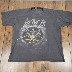 Vintage 1994 Slayer Divine Intervention Tour Shirt Brockum Tag Black XL